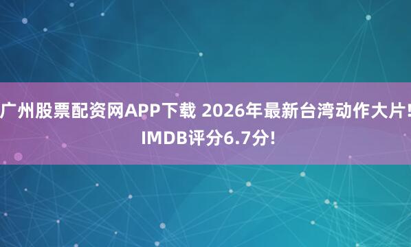 广州股票配资网APP下载 2026年最新台湾动作大片! IMDB评分6.7分!