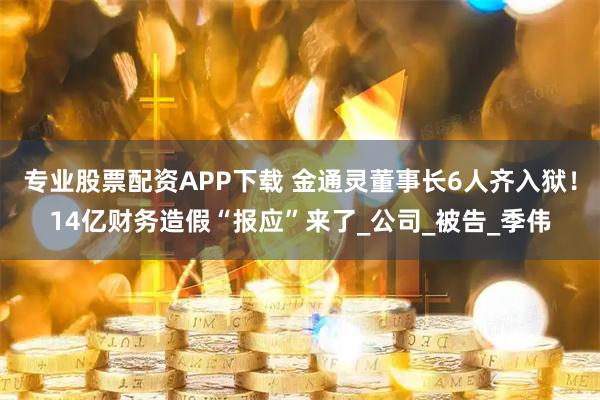 专业股票配资APP下载 金通灵董事长6人齐入狱！14亿财务造假“报应”来了_公司_被告_季伟